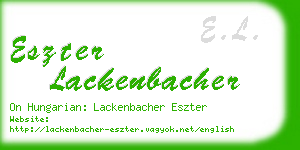 eszter lackenbacher business card